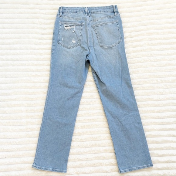 GOOD AMERICAN Straight Leg Jeans Light Wash Organic Cotton Size 10 30 - Picture 12 of 12